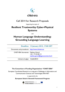 Call Announcement - chist-era