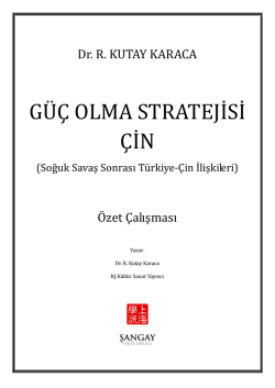 G&uuml;&ccedil; Olma Stratejisi &Ccedil;in