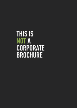 THIS IS NOTA CORPORATE BROCHURE
