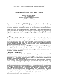Mobil Cihazlar Đ&ccedil;in &Ccedil;ok Bantlı Anten Tasarımı
