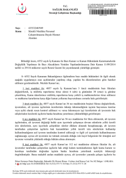 S&uuml;rekli Nitelikte Personel &Ccedil;alıştırılmasına Dayalı Hizmet Alımları i&ccedil;in