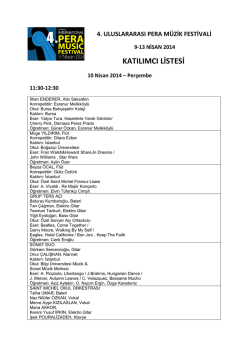 katılımcı listesi