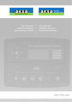 dse 7320 amf kontrol mod&uuml;l&uuml;