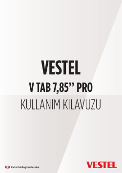 KULLANIM KILAVUZU - Vestel Driver Web Sitesi