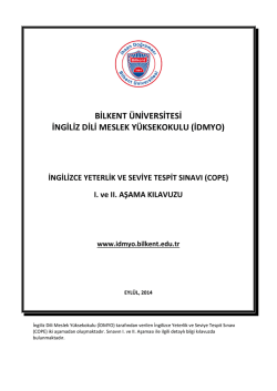 İngilizce Yeterlik ve Seviye Tespit Sınav Kılavuzu
