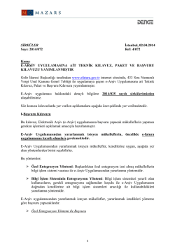 E-Arşiv Uygulamasına Ait Teknik Kılavuz, Paket