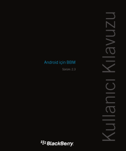 Android i&ccedil;in BBM-Kullanıcı Kılavuzu