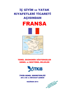 i&ccedil; giyim ve yatak kıyafetleri ticareti a&ccedil;ısından fransa &ndash; haziran 2014