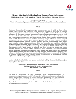 Mülksüzleştirme, Yeşil Alanlara Yönelik Baskı, Çevre