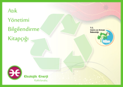 Atık Y&ouml;netimi Bilgilendirme Kitap&ccedil;ığı