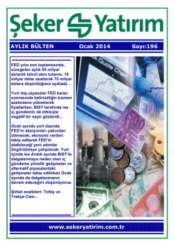 AYLIK B&Uuml;LTEN Ocak 2014 Sayı:196 www