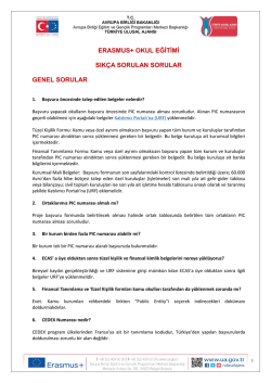 Erasmus+ Okul Eğitimi Genel Konularda Sık&ccedil;a Sorulan Sorular