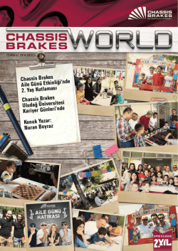 Sayı 5 - 2014 - Temmuz - Chassis Brakes International Türkiye