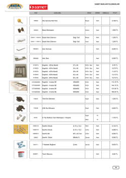 SAMET BAĞLANTI ELEMANLARI 1,250 TL 1990411 / 1990412