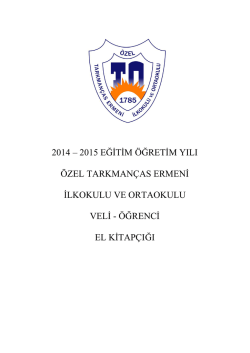 2014-2015 Veli Öğrenci El Kitabı