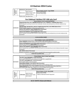13 Haziran 2014 Cuma - Atılım &Uuml;niversitesi