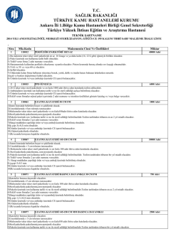 T.C. SAĞLIK BAKANLIĞI T&Uuml;RKİYE KAMU HASTANELERİ KURUMU