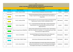 Devam eden projeler - Eskişehir Osmangazi &Uuml;niversitesi Bilimsel