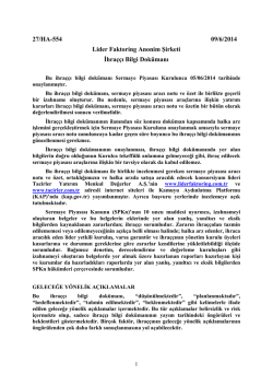 İhra&ccedil;&ccedil;ı Bilgi Dok&uuml;manı