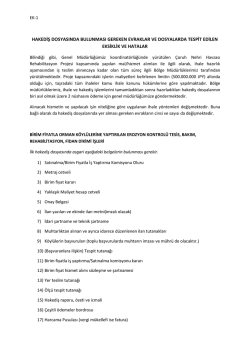 hakediş dosyasında bulunması gereken evraklar ve dosyalarda