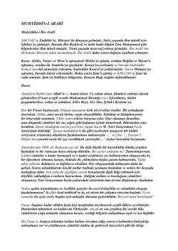 MUHYİDDİN-İ ARABÎ