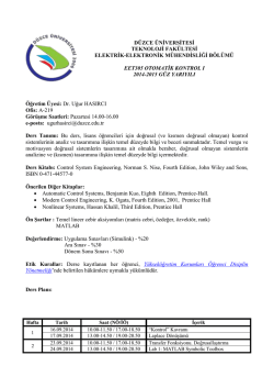 Ders İ&ccedil;eriği - D&uuml;zce &Uuml;niversitesi