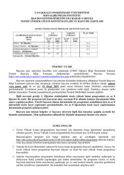 &ccedil;anakkale onsekizmart &uuml;niversitesi sosyalbilimler enstit&uuml;s&uuml; 2014