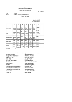 Sınıfların ders programlarını g&ouml;r&uuml;nt&uuml;lemek i&ccedil;in TIKLAYINIZ