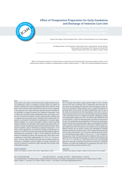 Effect of Preoperetive Preparation for Early Extubation and