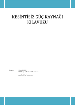 kesintisiz g&uuml;&ccedil; kaynağı kılavuzu