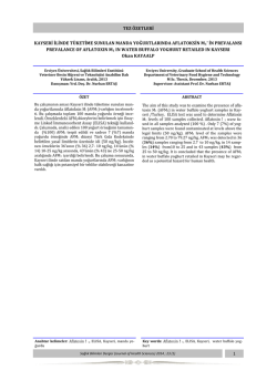 2014 yılı mezunları tez &ouml;zetleri - Sağlık Bilimleri Enstit&uuml;s&uuml;