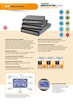 Newtech Pro 1-2-3 kVA Rack Mount Data Sheet Türkçe