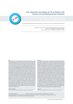 Pain, Depression and Quality of Life in Patients with Chronic