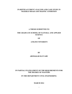 in-depth accident analysis and case study in nigerian road and