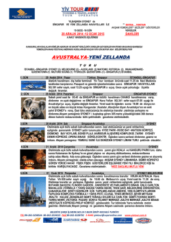 AVUSTRALYA-YENİ ZELLANDA