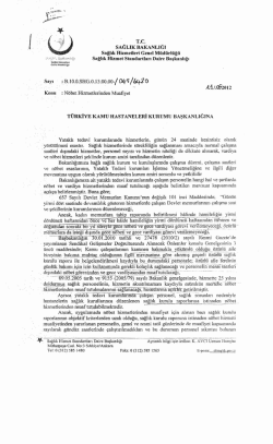 N&ouml;bet hizmetlerinden muafiyet yazısı