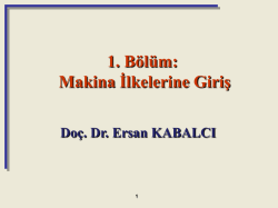 Makine İlkeleri 1.2 Manyetik Alan