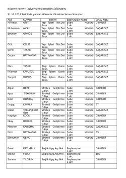 G&ouml;revde Y&uuml;kselme Sınav Sonu&ccedil;ları 2014
