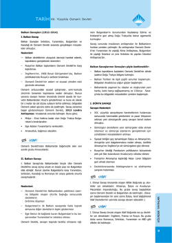 TARİH XX. Yüzyılda Osmanlı Devleti
