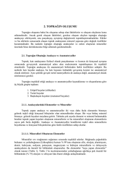 2.B&ouml;l&uuml;m Toprağın Oluşumu