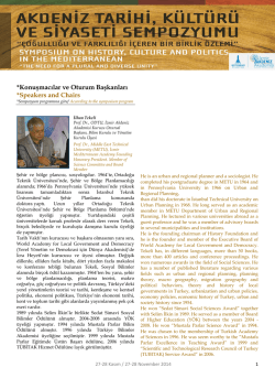 Konuşmacılar ve Oturum Başkanları