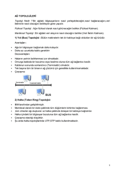 Ağ topolojileri ve TCP/IP protokol&uuml;