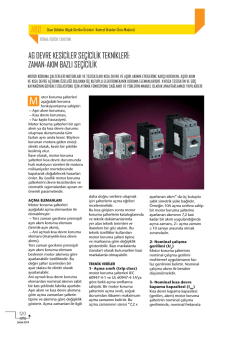 AG DEVRE KESİCİLER SE&Ccedil;İCİLİK TEKNİKLERİ