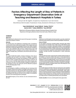 Factors Affecting the Length of Stay of Patients in