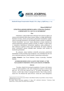 Hatun KORKMAZ1 Y&Ouml;NETİM KADEMELERİNDE KADINA Y&Ouml;NELİK