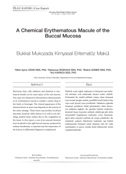 A Chemical Erythematous Macule of the Buccal Mucosa Bukkal