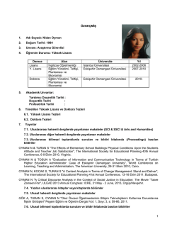 Araş.Gör. Nidan Oyman - Osmangazi Üniversitesi