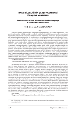 halk bilgeliğinin &ccedil;arşı-pazardaki t&uuml;rk&ccedil;eye yansıması