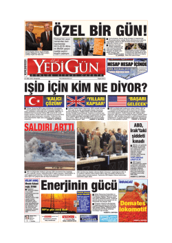 ÖZEL BİR GÜN! - Yedigün Gazetesi