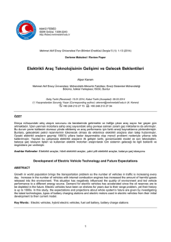 Elektrikli Araç Teknolojisinin Gelişimi ve Gelecek Beklentileri